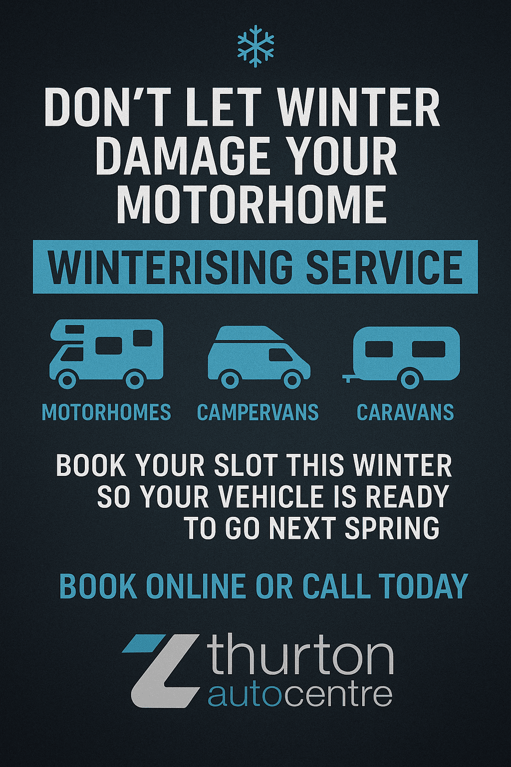 Winterising Your Motorhome, Campervan or Caravan
