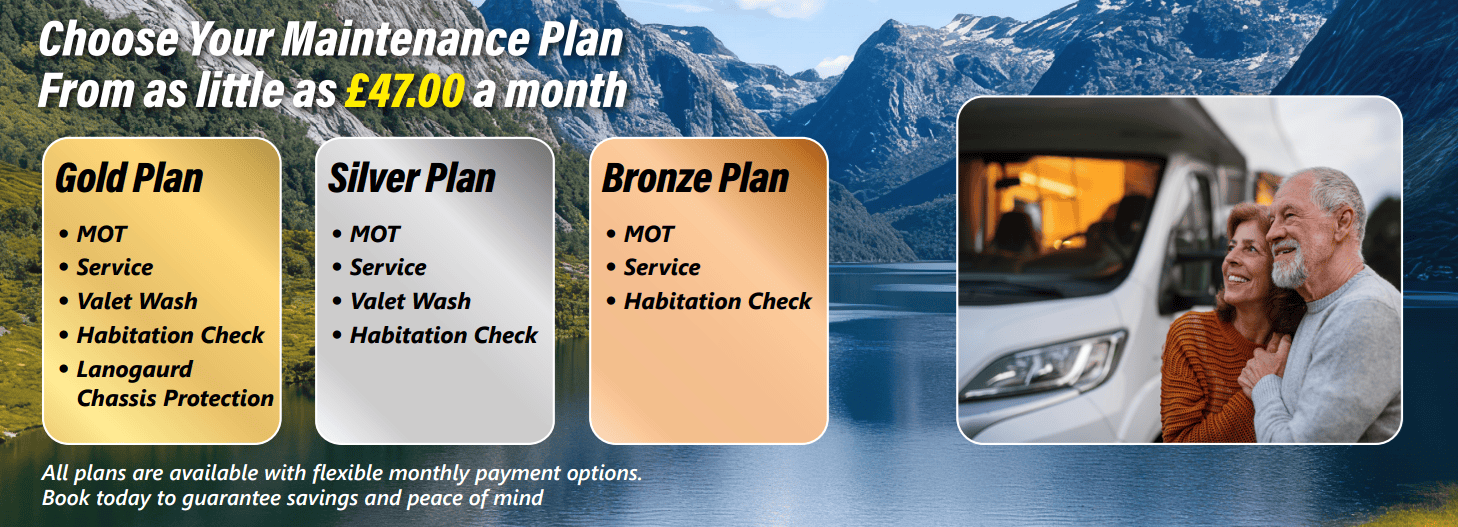 Motorhome, campervan and caravan Maintenance and Service Plans 