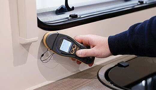 Moisture meter inspection on internal panel