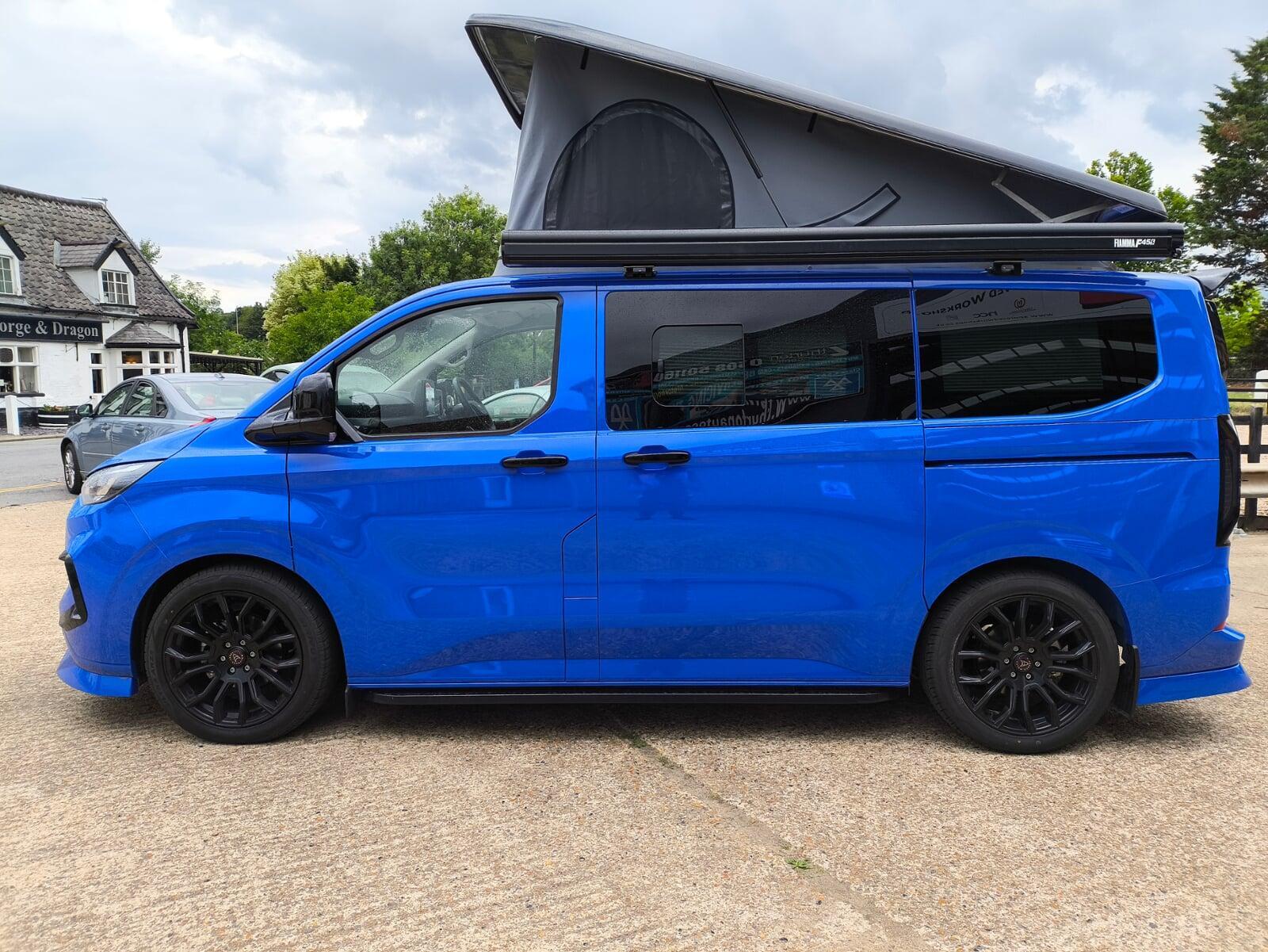 SVO Ultramarine Transit Custom Escape Apex Campervan