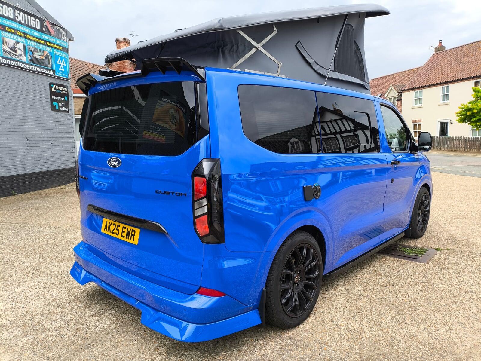 SVO Ultramarine Transit Custom Escape Apex Campervan