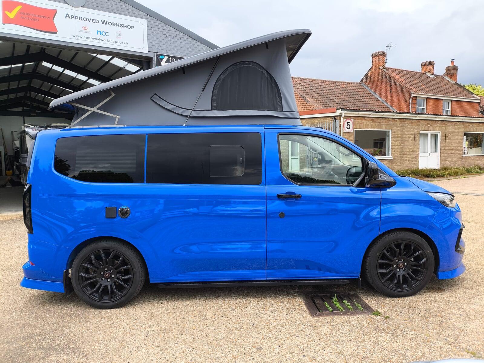 SVO Ultramarine Transit Custom Escape Apex Campervan
