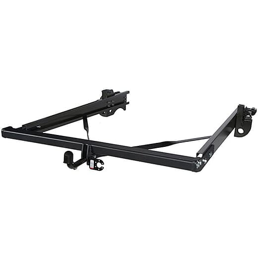 Motorhome rear chassis and towbar installation area