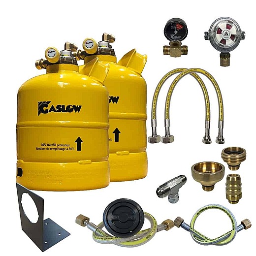 Gaslow refillable gas system installation